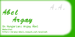 abel argay business card